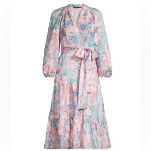 Kobi HALPERIN Jemma Print HORIZON MULTI WOMAN Dress SIZE US XXL NEW